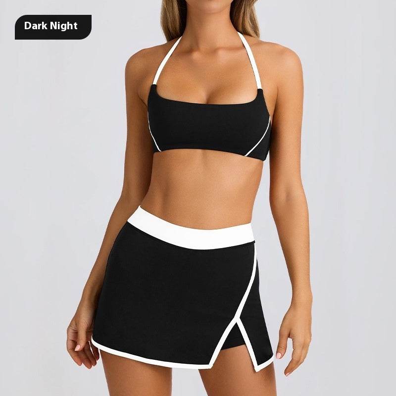 Sports Bra Skirt Set for Running, Fitness, and Outdoor Workouts - Emprize360