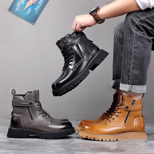 Mens Fashion Thick-soled High-top Wearable Martin Boots - Emprize360