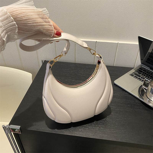 Elegant PU Leather Shoulder Bag – Modern Horizontal Square Design with Zippered Storage & Urban Style - Emprize360