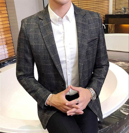 Men's British Style Single-Breasted Suit – Classic & Sophisticated - Emprize360