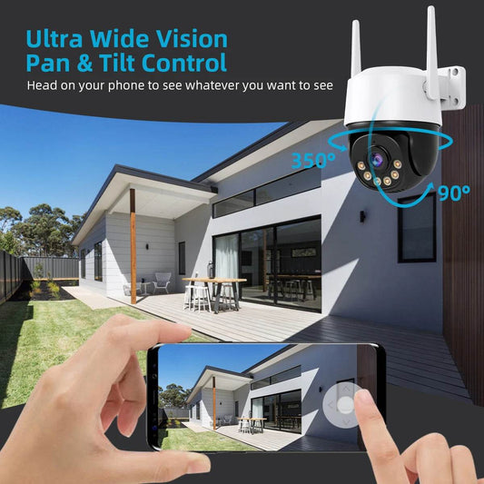 "Monocular Ball Q19B 4K 8MP Network Camera – Black and White High-Resolution Surveillance - EMPRIZE 360