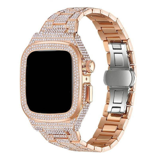 Luxury Full Diamond Inlaid Smart Watch with Metal Strap - Emprize360