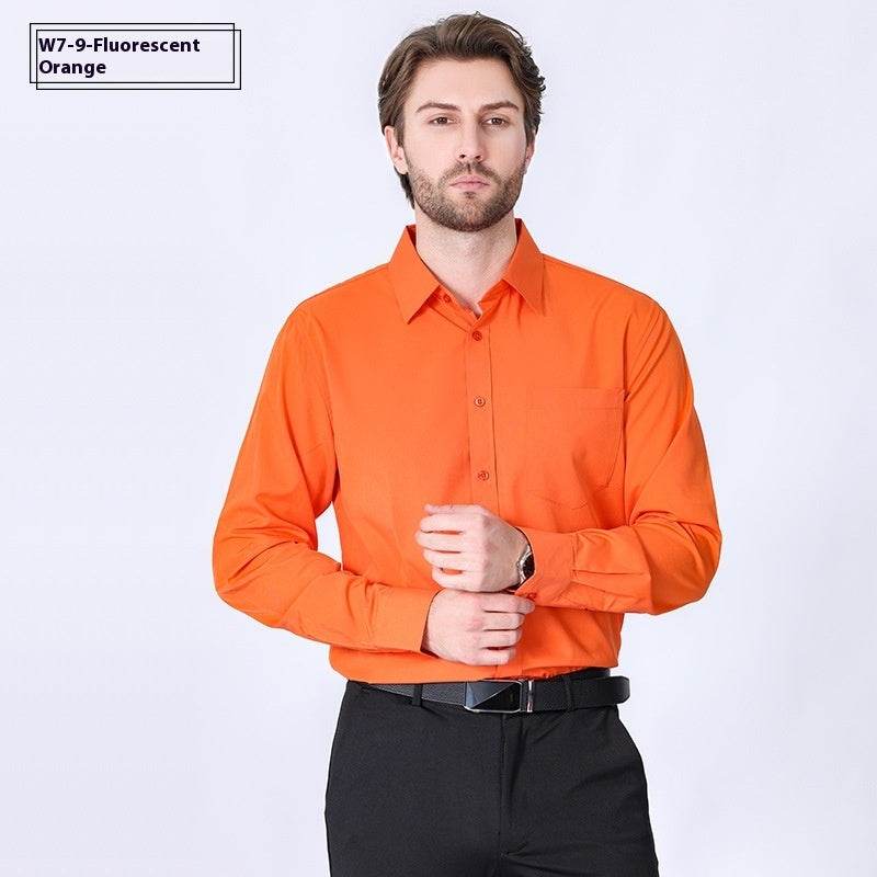 "Men's Long Sleeve Non-Iron Stretch Shirt – Minimalist Business Professional Style - EMPRIZE 360
