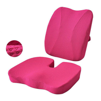 Ultimate Comfort Office Seat Cushion & Car Lumbar Support – Memory Foam Relief for Back Pain" - EMPRIZE 360