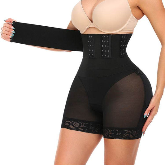 Compression Waist Trainer Leggings – Buckle Strap Body Shaping Pants - Emprize360