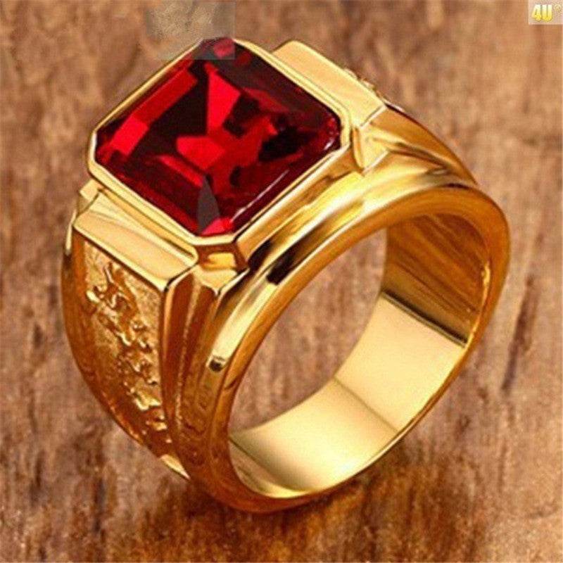Trendy Fashion Rings Vintage Men's Gold Diamond Rings - Emprize360