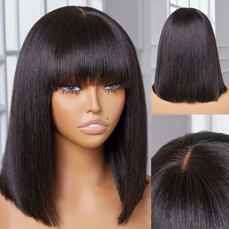 Classic Human Hair Wig – Smooth Natural Texture