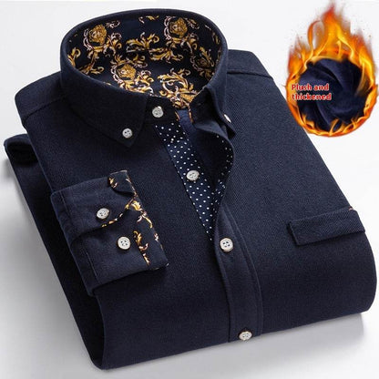 Men's Winter Corduroy Fleece Shirt – Warm and Comfortable - Emprize360