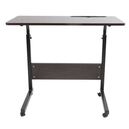 Adjustable Bedside Laptop Desk with Removable Phone Table – Dark Walnut Study & Workstation - Emprize360