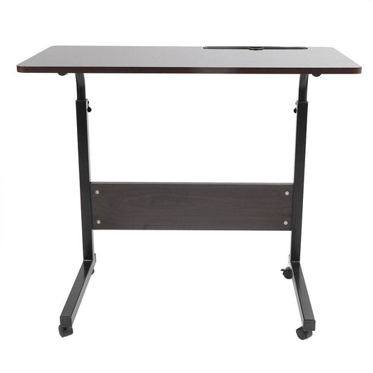 Adjustable Bedside Laptop Desk with Removable Phone Table – Dark Walnut Study & Workstation - Emprize360