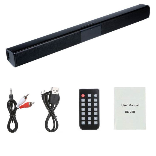 20W TV Speaker Wireless Bluetooth Speaker Portable Column Bass Soundbar Subwoofer with FM Radio for Computer TV Sound System Box - Emprize360