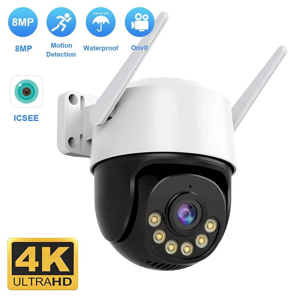 "Monocular Ball Q19B 4K 8MP Network Camera – Black and White High-Resolution Surveillance - EMPRIZE 360
