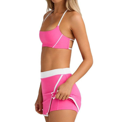 Sports Bra Skirt Set for Running, Fitness, and Outdoor Workouts - Emprize360