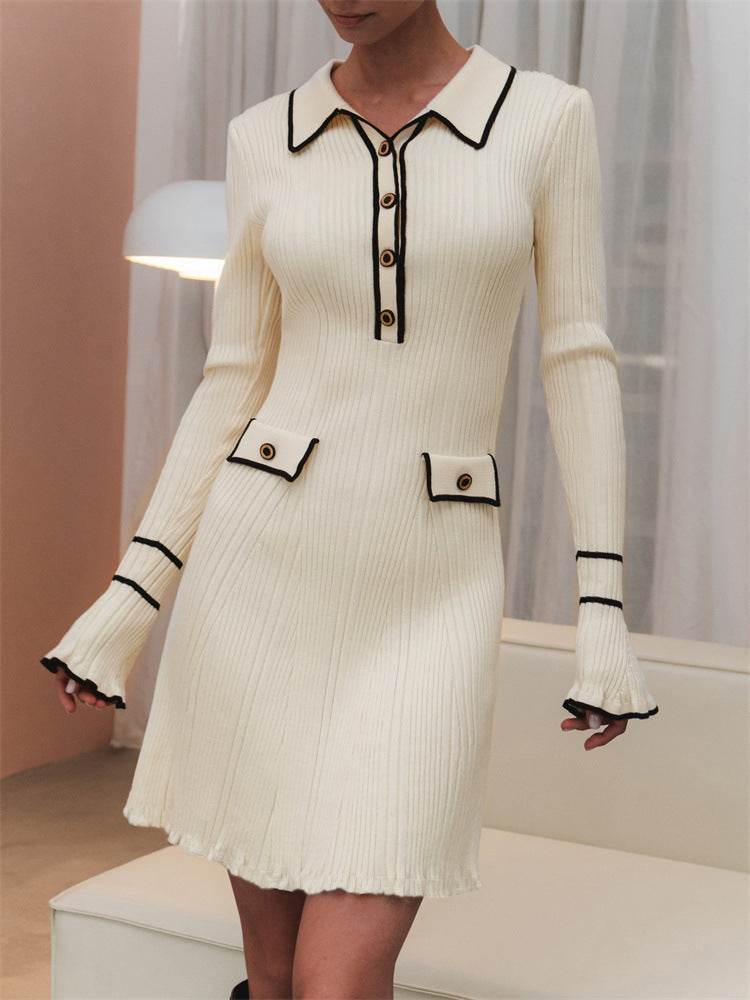 Slim-fit Graceful Long Sleeve Knitted Dress Women - Emprize360