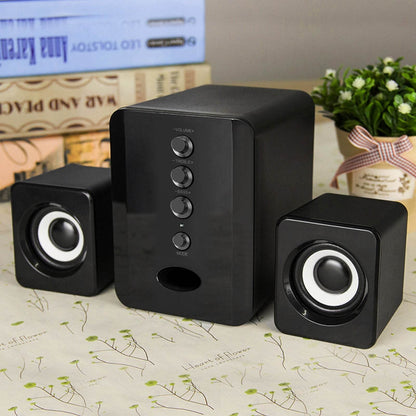 Portable USB-Powered Stereo Computer Speakers – Surround Sound for Laptop, Phone, Desktop, PC & TV – Sleek Black Design - Emprize360