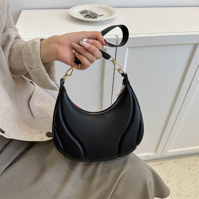 Elegant PU Leather Shoulder Bag – Modern Horizontal Square Design with Zippered Storage & Urban Style - Emprize360