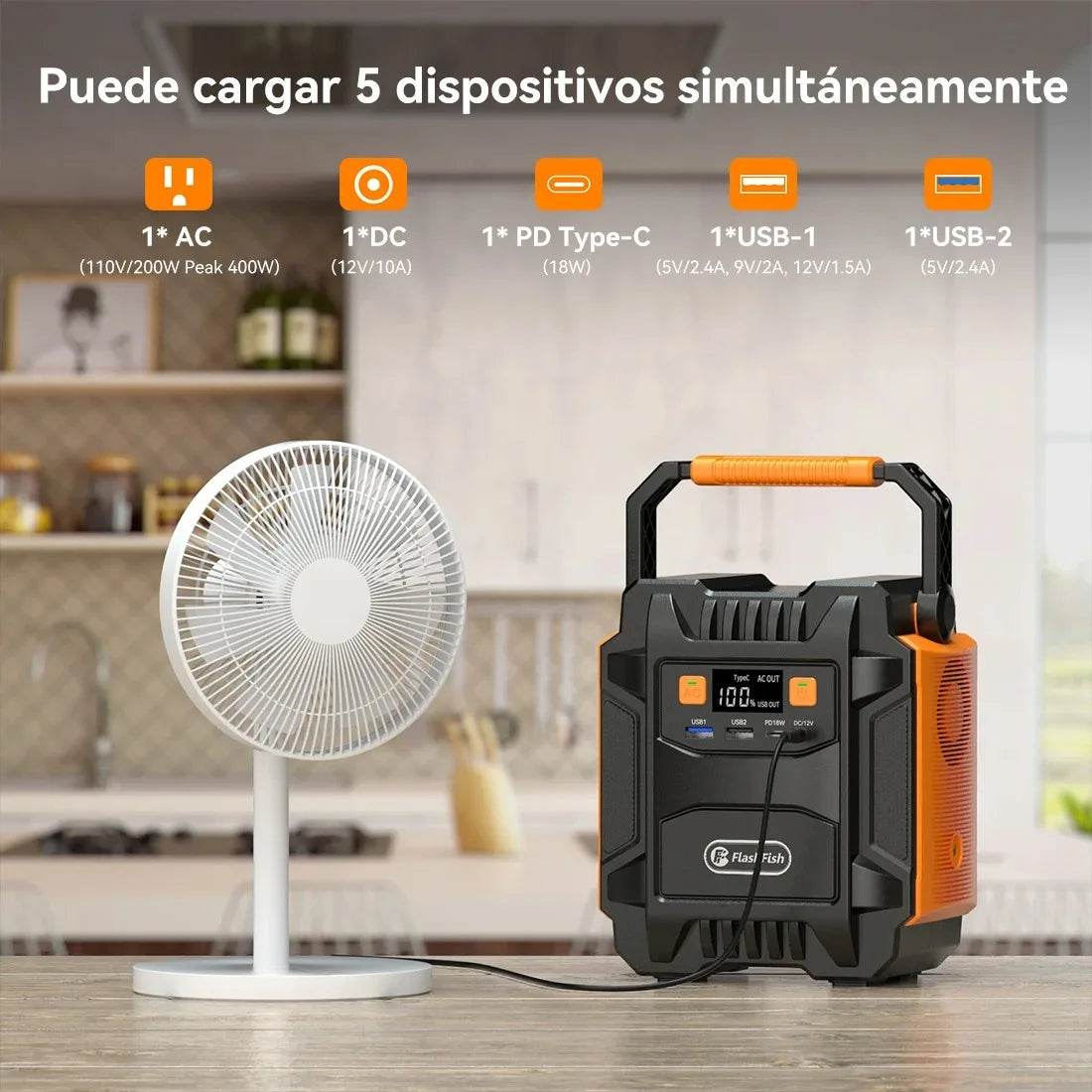 Flashfish 200W Portable Power Station 172Wh 230V Solar Generator 110V 48000mAh Power Supply Emergency Energy For Outdoor Camping - Emprize360