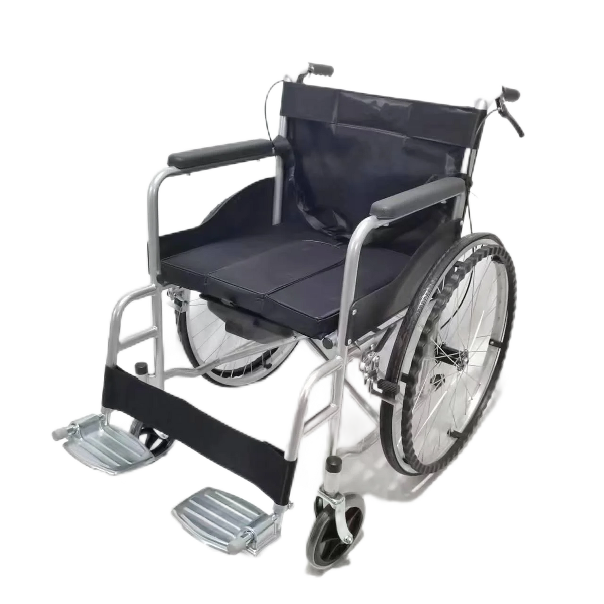 Medical Grade Foldable Commode Wheelchair | Toilet Seat Chair | Home & Hospital | Elderly & Rehabilitation - Emprize360