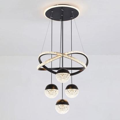 Gold LED Dimmable Chandelier | 3-Color Pendant Light