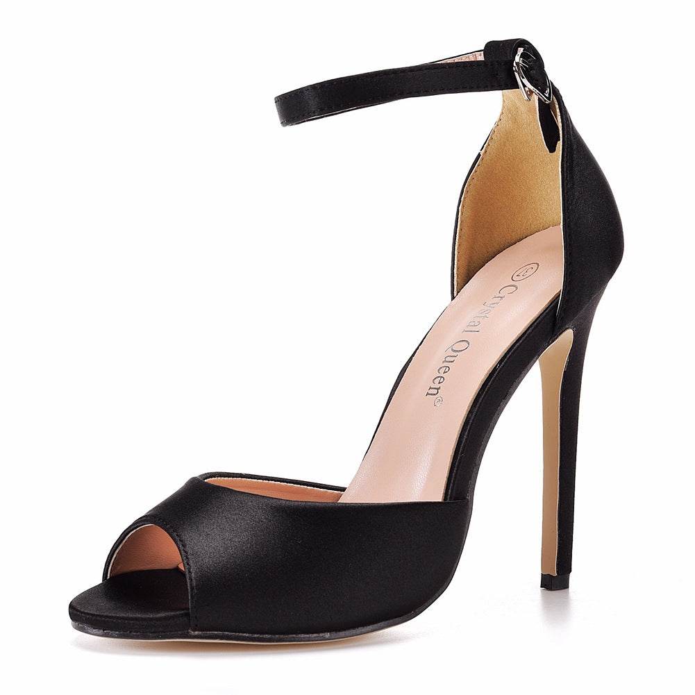 Women's Round-Toe Stiletto Heel Sandals – Low-Cut Design for Elegant Style - Emprize360