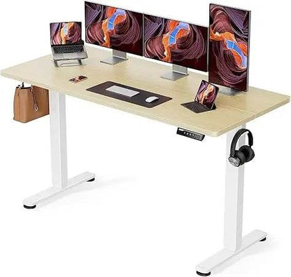 Height Adjustable Electric Standing Desk, 63 x 28 Inches Large Sit Stand up Desk, Large Memory Computer Home Office Desk with T - Emprize360