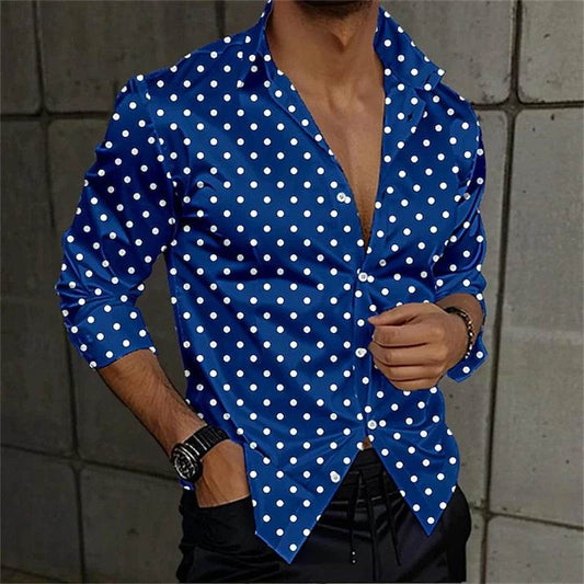 Trendy Long-Sleeve Button-Down Shirt – Casual Streetwear for a Stylish Lookirt Temperament Men's Partywear - Emprize360