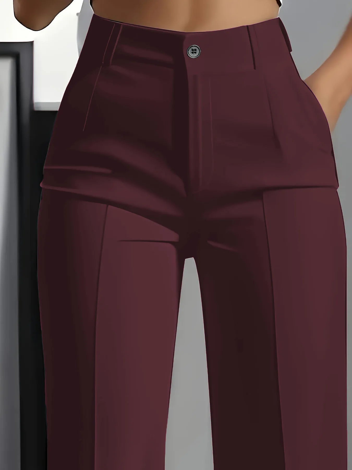 Minimalist High-Waisted Suit Trousers 2025