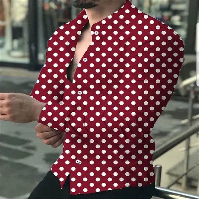 Trendy Long-Sleeve Button-Down Shirt – Casual Streetwear for a Stylish Look - Emprize360