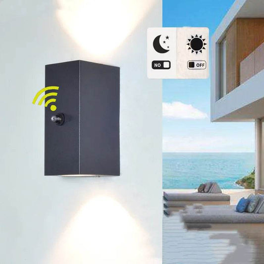 Smart Light Control Sensor Outdoor Wall Lamp – Waterproof E27 & GU10 Garden Lighting with Glass Design - Emprize360
