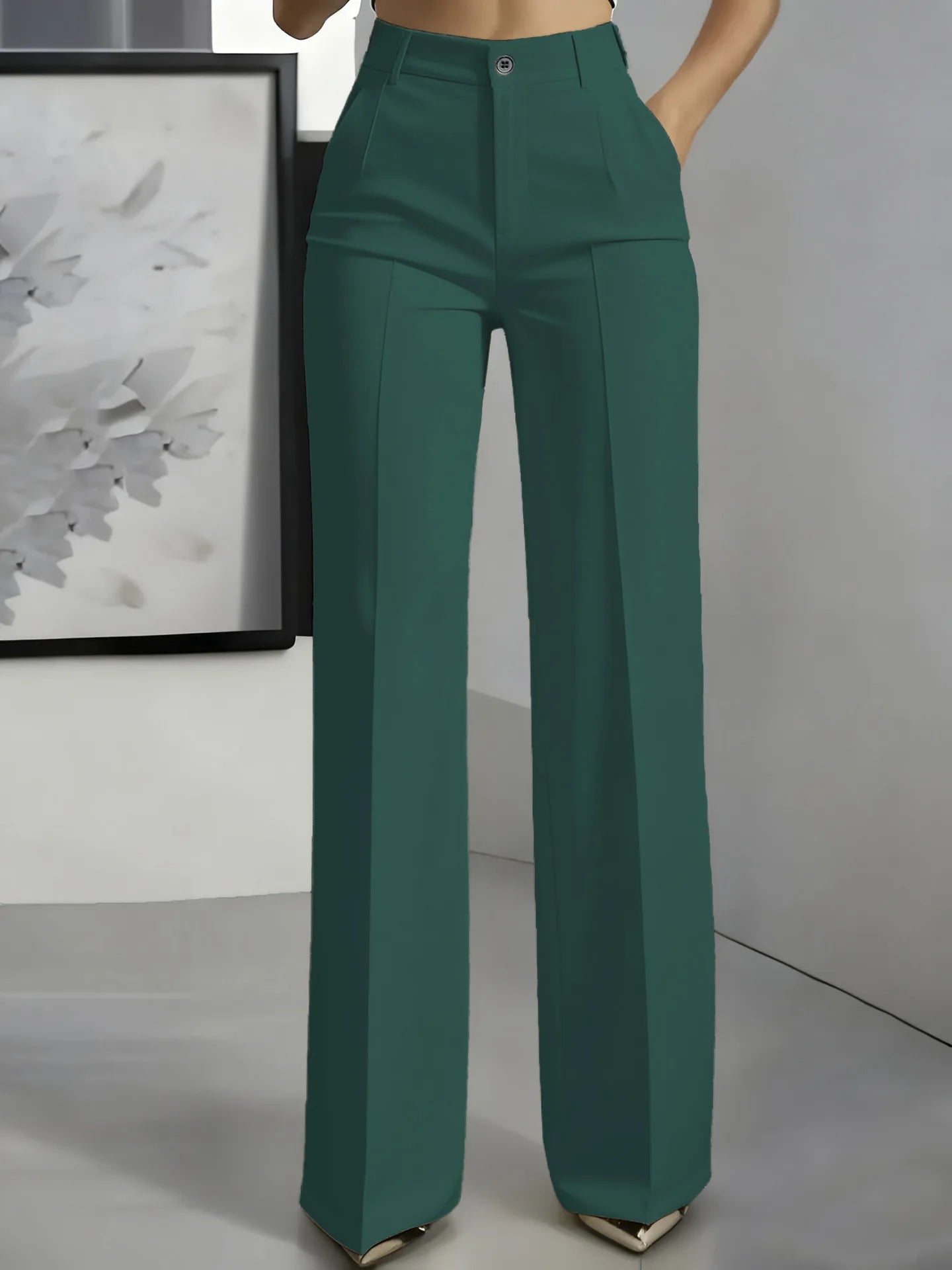 Minimalist High-Waisted Suit Trousers 2025
