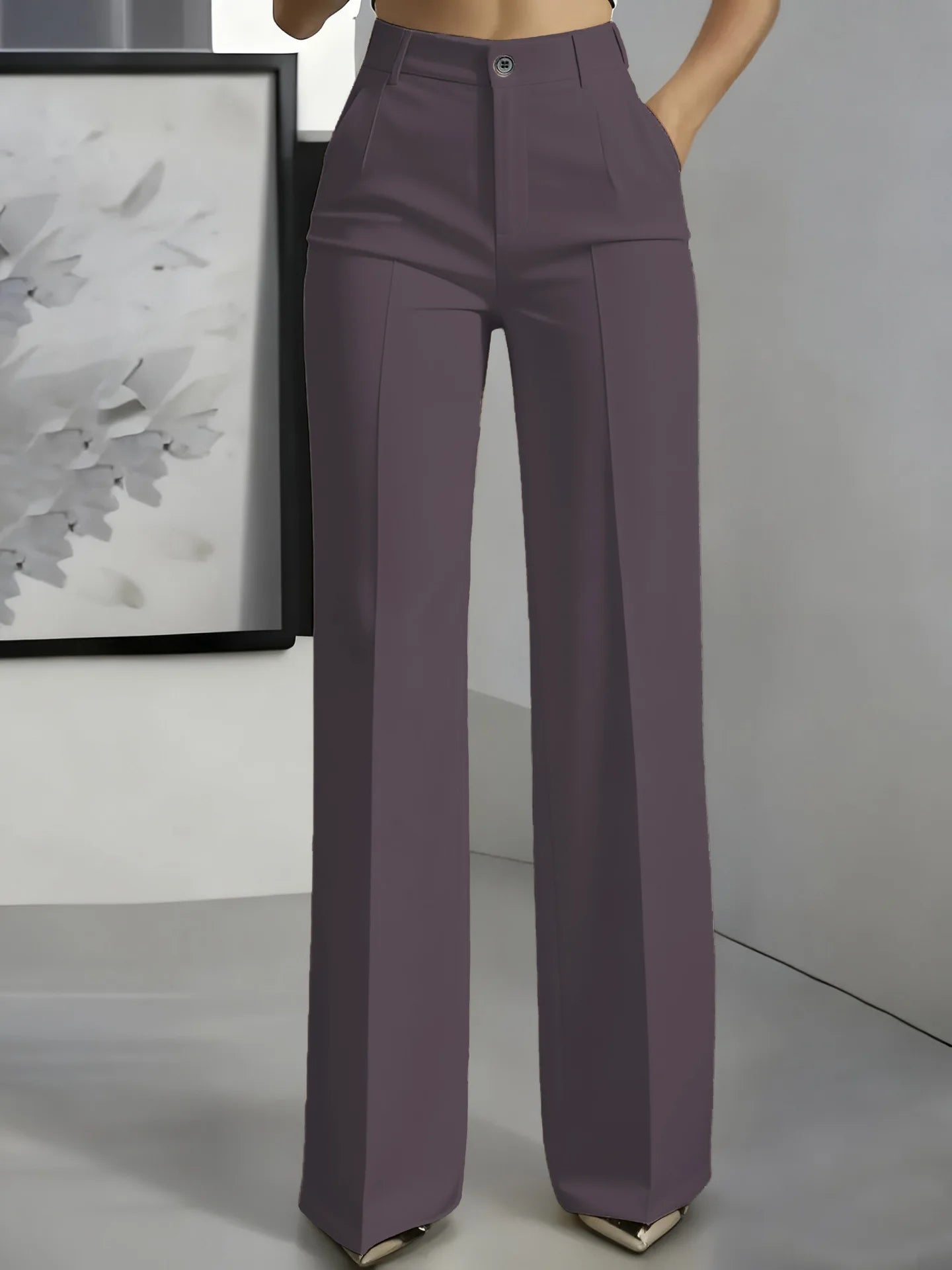 Minimalist High-Waisted Suit Trousers 2025