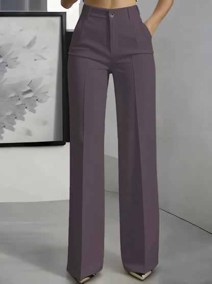 Minimalist High-Waisted Suit Trousers 2025