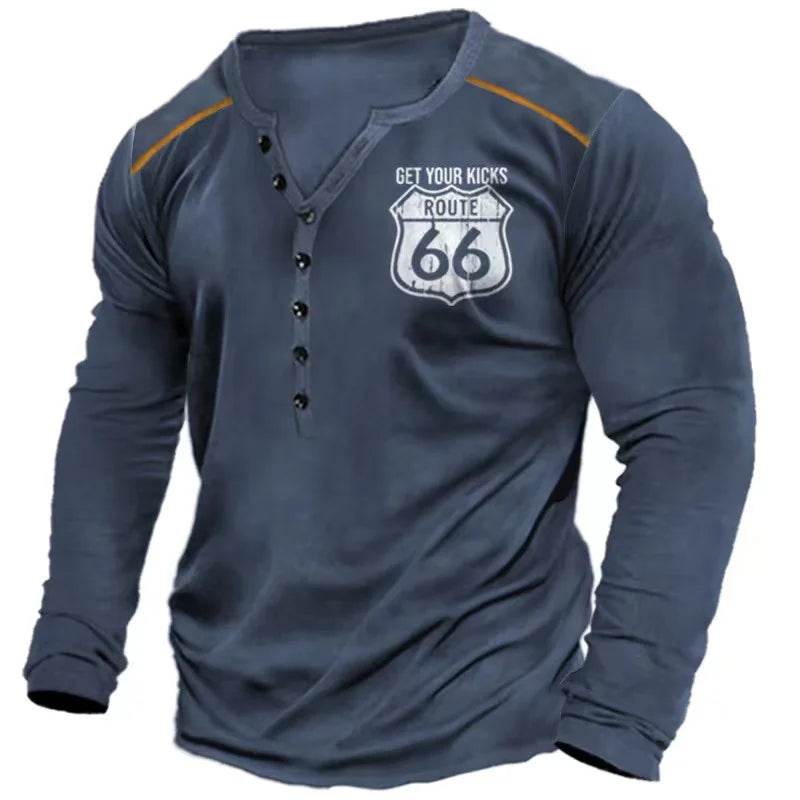 Rugged Vintage USA Oversized Long Sleeve T-Shirt for Men with Bold Graphic - Emprize360