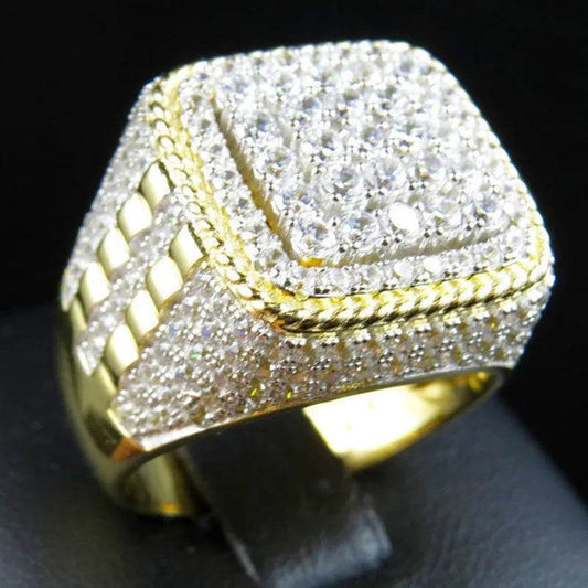14K Gold Men's Ring with 2 Carat Natural Diamond - Emprize360