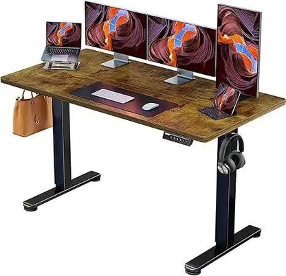 Height Adjustable Electric Standing Desk, 63 x 28 Inches Large Sit Stand up Desk, Large Memory Computer Home Office Desk with T - Emprize360