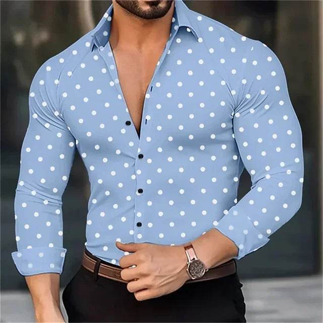 Trendy Long-Sleeve Button-Down Shirt – Casual Streetwear for a Stylish Look - Emprize360