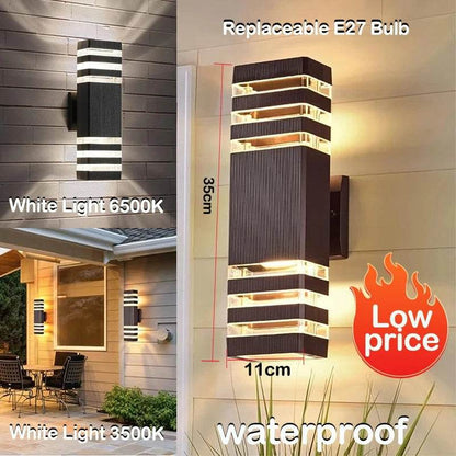E27 Up-Down LED Outdoor Wall Sconce – IP65 Waterproof Porch & Front Door Lighting - Emprize360
