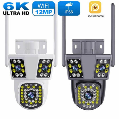 6K 12MP WIFI PTZ Camera with 3 Lenses, Motion Detection, Waterproof Outdoor Security Surveillance" - EMPRIZE 360