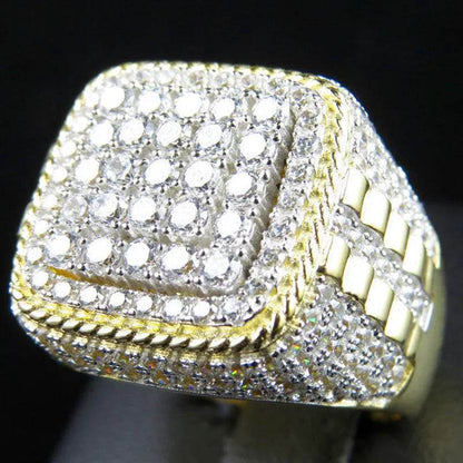 14K Gold Men's Ring with 2 Carat Natural Diamond - Emprize360