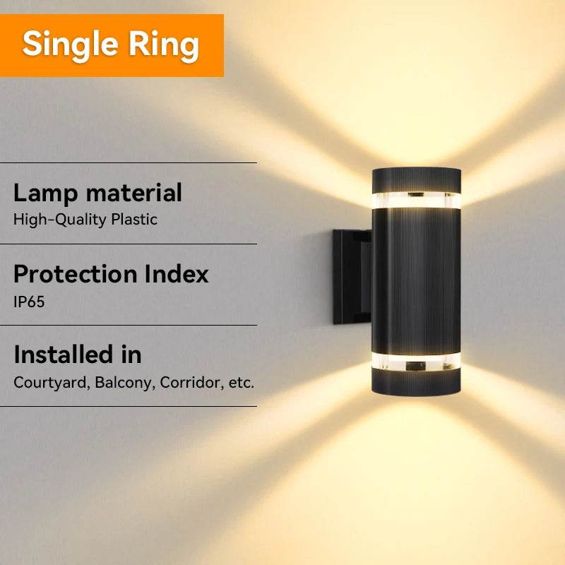 E27 Up-Down LED Outdoor Wall Sconce – IP65 Waterproof Porch & Front Door Lighting - Emprize360