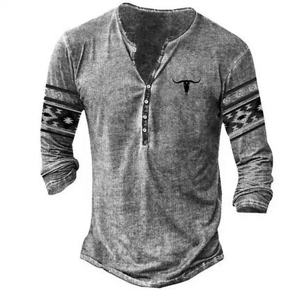 Rugged Vintage USA Oversized Long Sleeve T-Shirt for Men with Bold Graphic - Emprize360