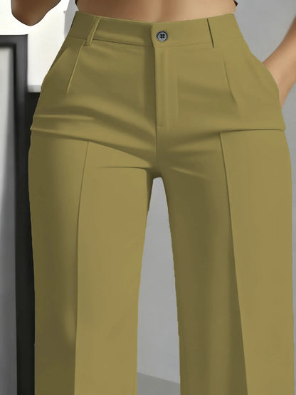 Minimalist High-Waisted Suit Trousers 2025