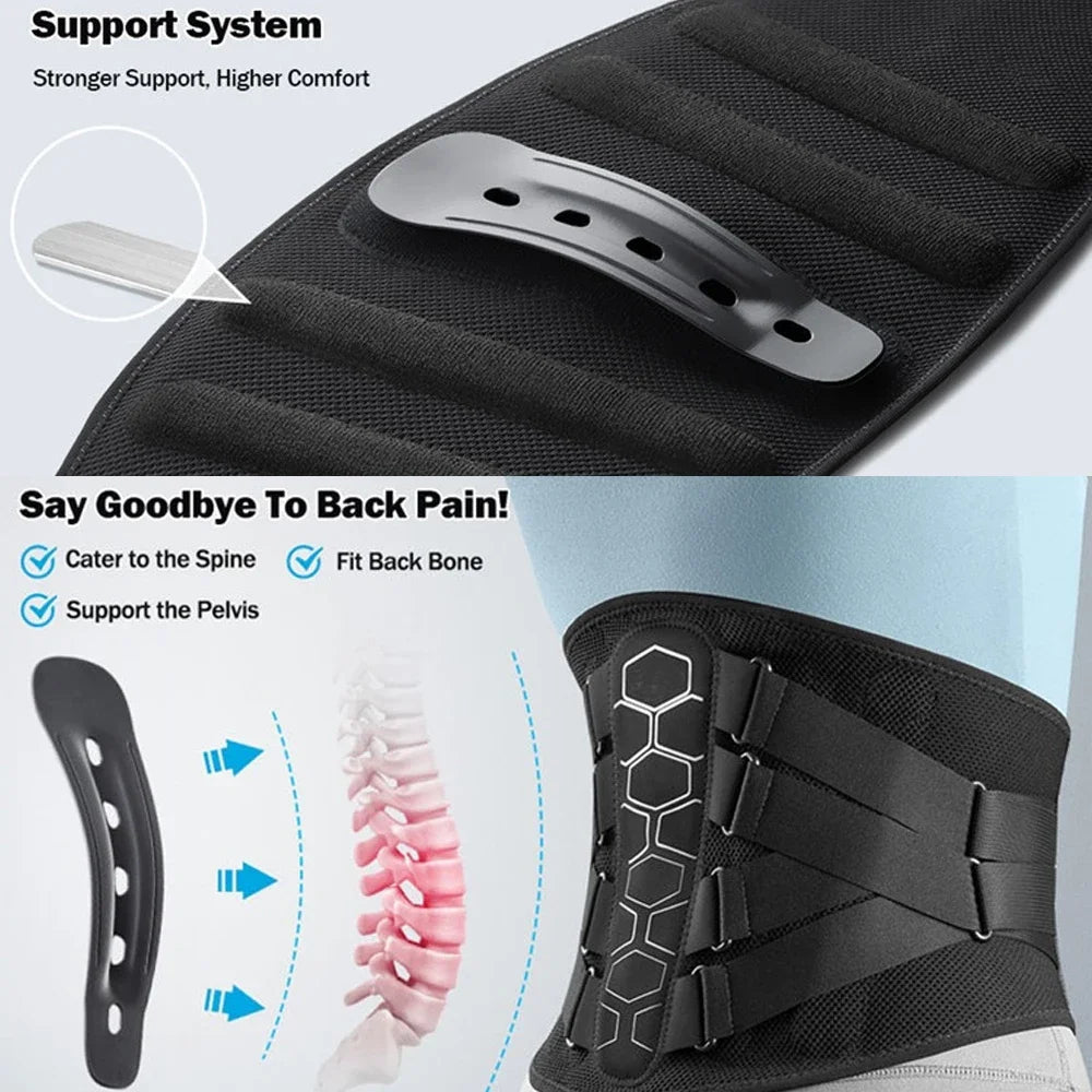 Back Brace for Lower Back Pain | Lumbar Support Belt for Women & Men - Emprize360