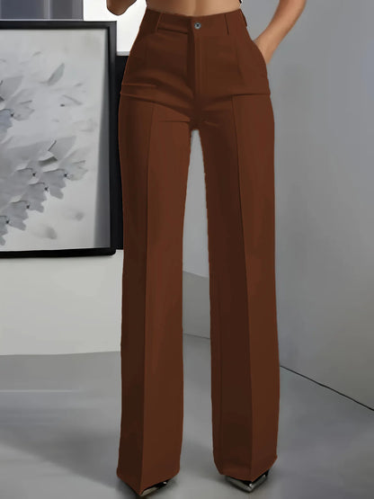 Minimalist High-Waisted Suit Trousers 2025