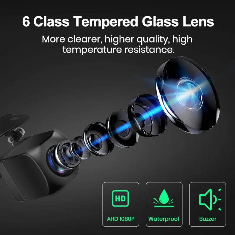 Junsun AHD 1080P Waterproof Rearview Camera with 145° Wide-Angle & Radar Alarm - Emprize360