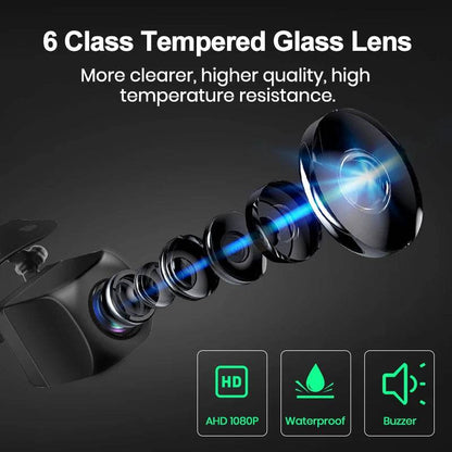 Junsun AHD 1080P Waterproof Rearview Camera with 145° Wide-Angle & Radar Alarm - Emprize360