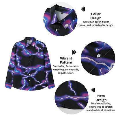 Trendy Long-Sleeve Button-Down Shirt – Casual Streetwear for a Stylish Lookirt Temperament Men's Partywear - Emprize360