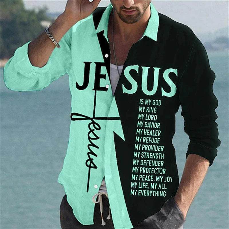 Trendy Long-Sleeve Button-Down Shirt – Casual Streetwear for a Stylish Look - Emprize360
