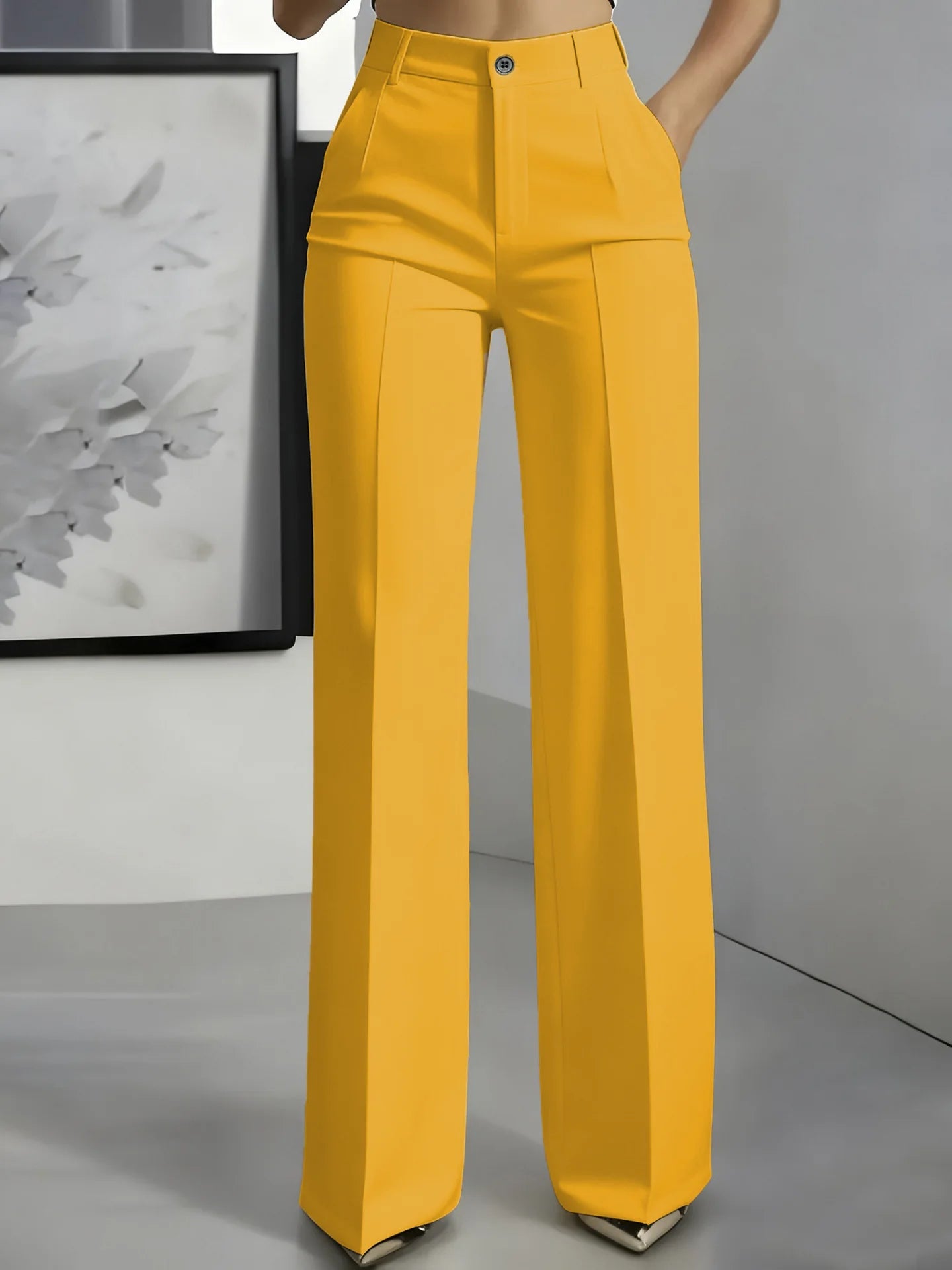 Minimalist High-Waisted Suit Trousers 2025