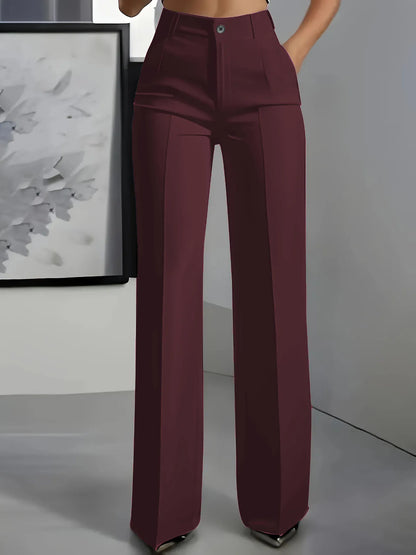Minimalist High-Waisted Suit Trousers 2025